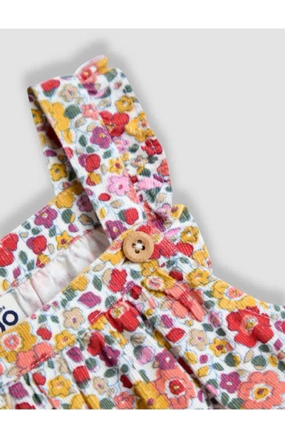 Jojo Maman Bébé Jojo Maman Bebe T-shirt & Floral Corduroy Overalls Set In Brown