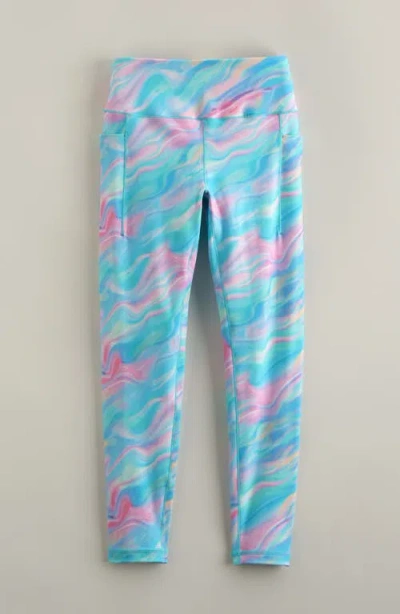 Zella Girl Kids' Live By High Waist Leggings In Blue