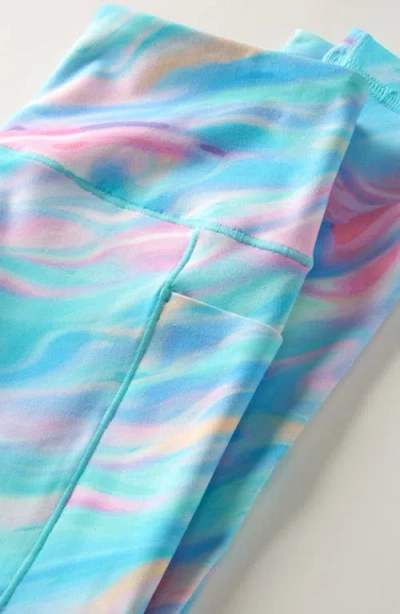 Zella Girl Kids' Live By High Waist Leggings In Blue