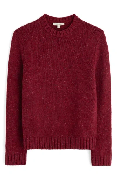 Seasalt Cornwall Bizen Neppy Wool Blend Crewneck Sweater In Red