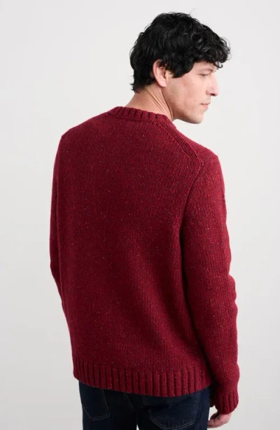 Seasalt Cornwall Bizen Neppy Wool Blend Crewneck Sweater In Red