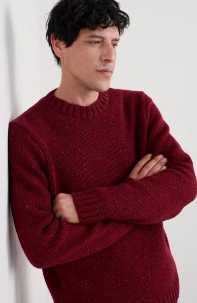 Seasalt Cornwall Bizen Neppy Wool Blend Crewneck Sweater In Red