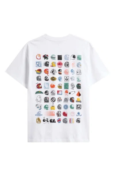 Carhartt Work In Progress Logo Grid Organic Cotton Graphic T-shirt In White