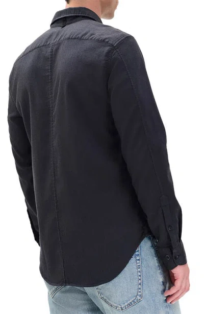 Rag & Bone Tomlin Stretch Dobby Button Down Shirt In Black