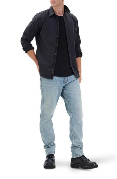 Rag & Bone Tomlin Stretch Dobby Button Down Shirt In Black