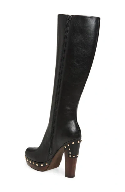 Jeffrey Campbell Kamari Knee High Platform Boot In Black