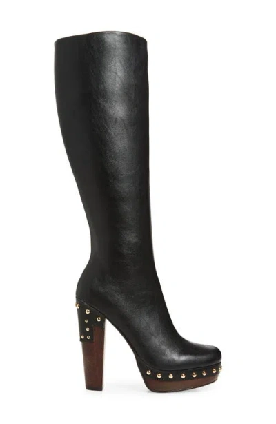 Jeffrey Campbell Kamari Knee High Platform Boot In Black