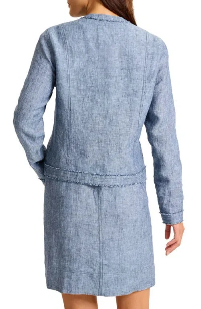 Tommy Bahama Two Palms Patch Pocket Linen Jacket In Blue