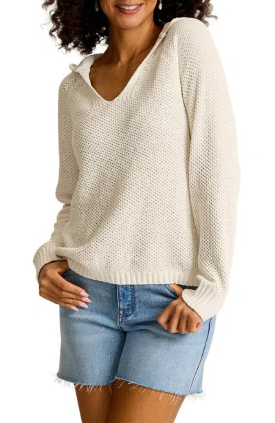 Tommy Bahama Cali Coast Open Stitch Hoodie In Neutral