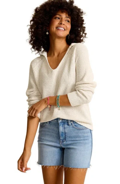 Tommy Bahama Cali Coast Open Stitch Hoodie In Neutral