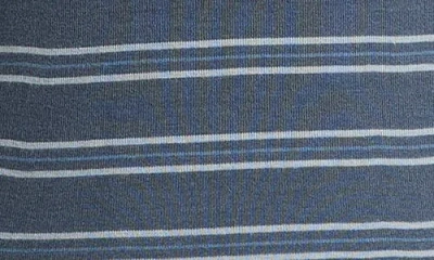 Vince Stripe Long Sleeve T-shirt In Blue