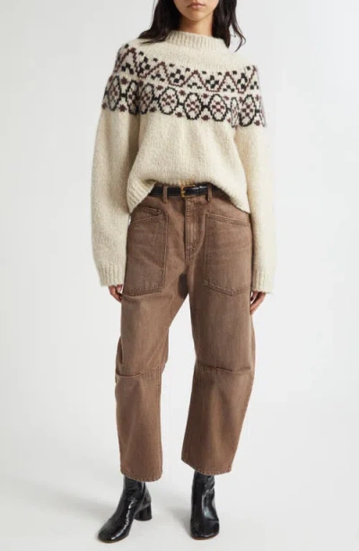 Nili Lotan Chrissy Fair Isle Cashmere & Silk Sweater In Neutral