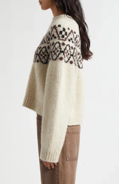 Nili Lotan Chrissy Fair Isle Cashmere & Silk Sweater In Neutral