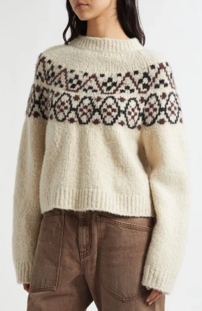 Nili Lotan Chrissy Fair Isle Cashmere & Silk Sweater In Neutral