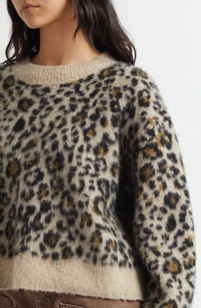 Nili Lotan Zamira Leopard-jacquard Cashmere And Silk-blend Sweater In Black