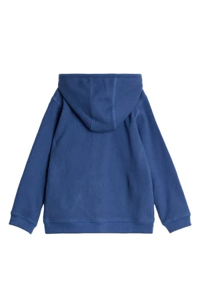 Jojo Maman Bébé Jojo Maman Bebe Kids' Highland Cow Reversible Cotton Zip-up Hoodie In Blue