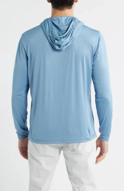 Johnnie-o Talon Prep-formance Long Sleeve Hooded T-shirt In Blue