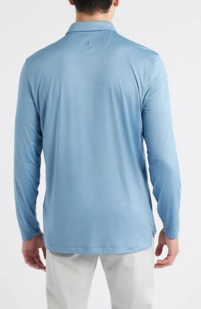 Johnnie-o Swing Long Sleeve Performance Polo In Blue