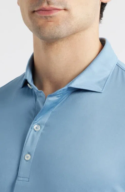 Johnnie-o Swing Long Sleeve Performance Polo In Blue