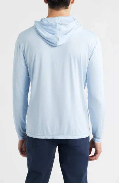 Johnnie-o Talon Prep-formance Long Sleeve Hooded T-shirt In Blue
