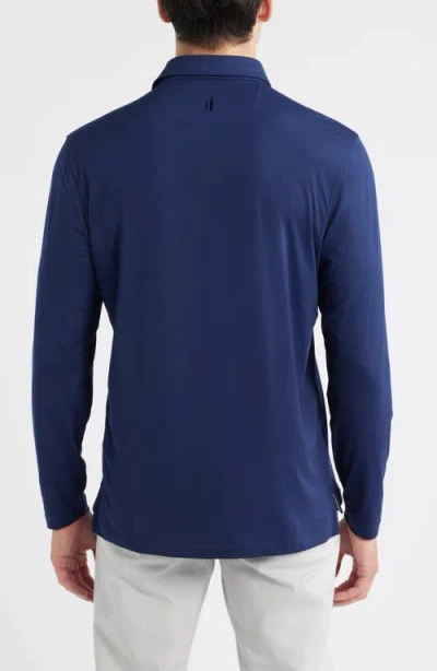 Johnnie-o Swing Long Sleeve Performance Polo In Blue