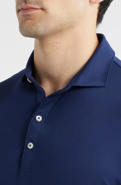 Johnnie-o Swing Long Sleeve Performance Polo In Blue