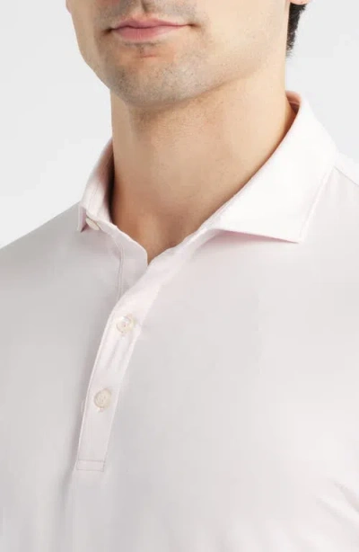 Johnnie-o Swing Long Sleeve Performance Polo In Pink