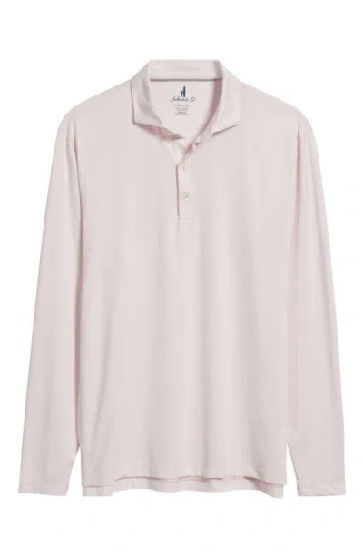 Johnnie-o Swing Long Sleeve Performance Polo In Pink