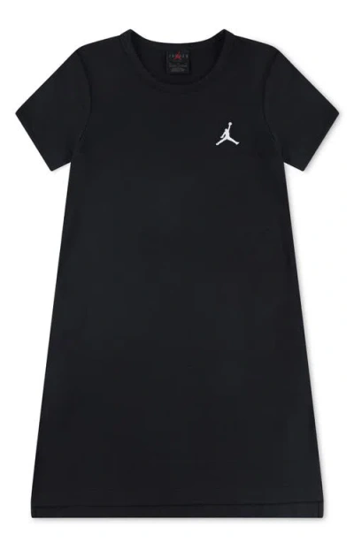 Jordan Kids' Stretch Cotton Blend T-shirt Dress In Black