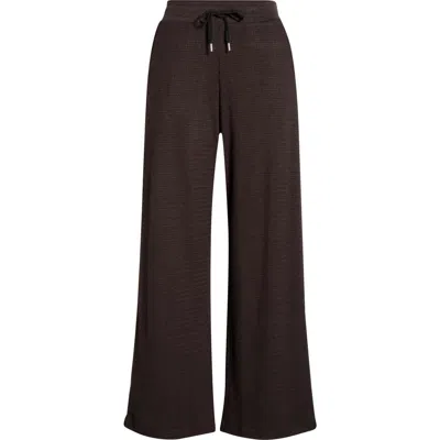 Madewell Waffle Wide Leg Pajama Pant In Brown