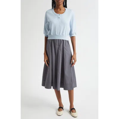 3.1 Phillip Lim Mixed Media Midi Dress In Multi