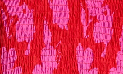 Sugarlips Brighton Smocked Long Sleeve Maxi Dress In Pink