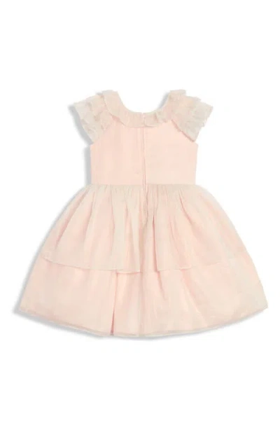 Pippa & Julie Kids' Anna Shimmer Chiffon Dress In Neutral