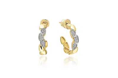 Reis Jewellery Women's Grit Yellow Gold Earing In Gold