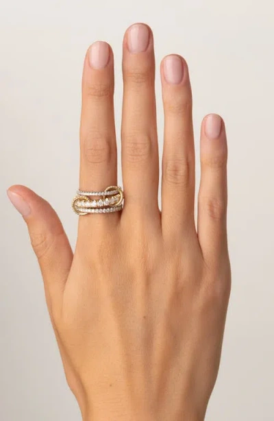 Spinelli Kilcollin Junia Diamond Pavé Linked Stack Ring In Gold