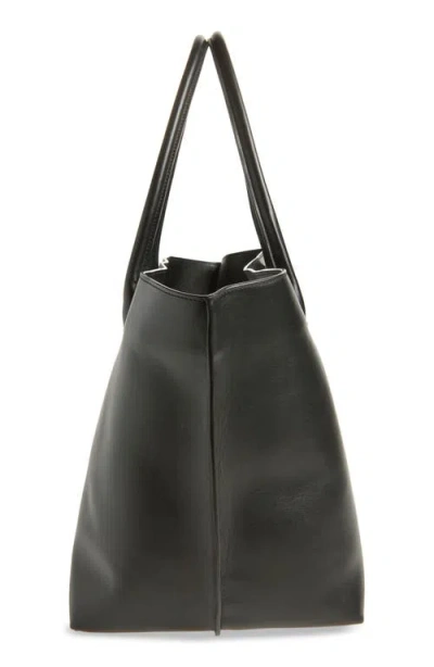 Lie Studio Lié Studio The Eva Croc Embossed Leather Weekend Tote In Black