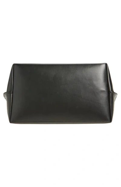 Lie Studio Lié Studio The Eva Croc Embossed Leather Weekend Tote In Black