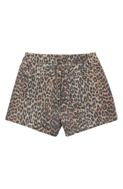 Tractr Kids' Leopard Print Skort In Brown