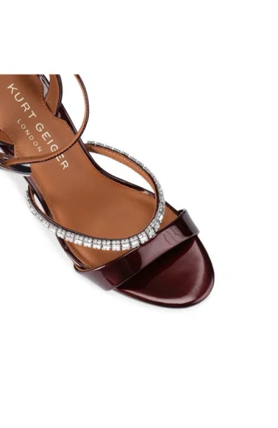 Kurt Geiger London Crystal Ankle Strap Sandal In Brown