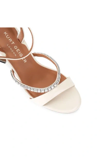 Kurt Geiger London Crystal Ankle Strap Sandal In Neutral