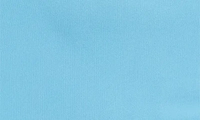 Stella Mccartney Pleated Long Sleeve Crepe Jersey Minidress In Blue