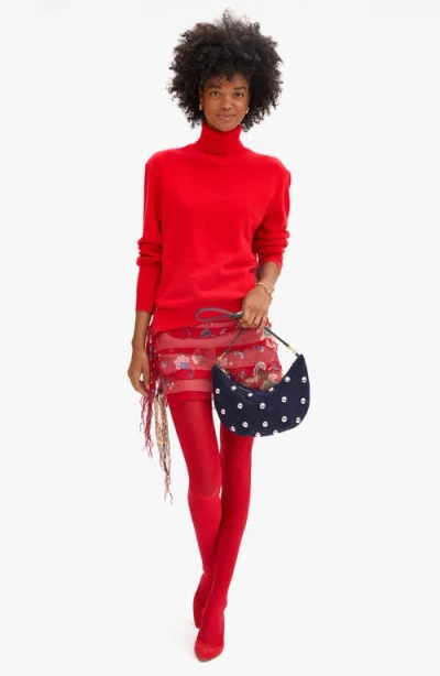 Clare V . Lune Studded Leather Shoulder Bag In Multi