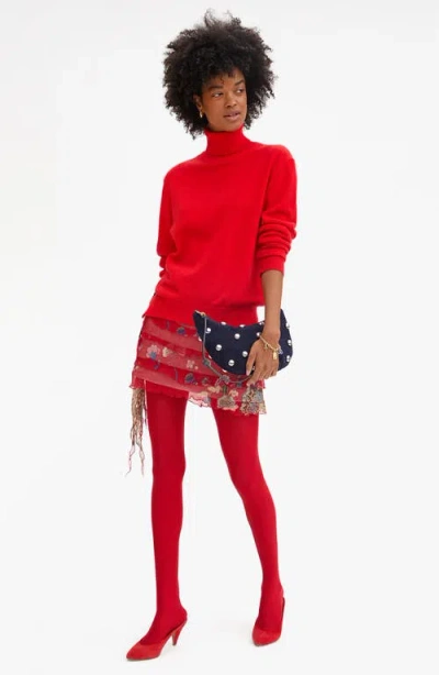 Clare V . Lune Studded Leather Shoulder Bag In Multi