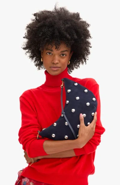 Clare V . Lune Studded Leather Shoulder Bag In Multi