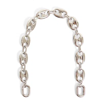 Clare V . Shortie Mariner Chain Strap In Silver