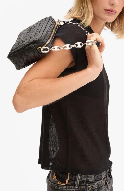 Clare V . Shortie Mariner Chain Strap In Silver