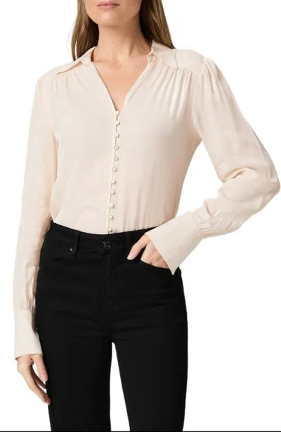Paige Camu Jacquard Button-up Shirt In Neutral
