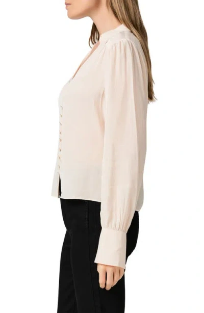 Paige Camu Jacquard Button-up Shirt In Neutral