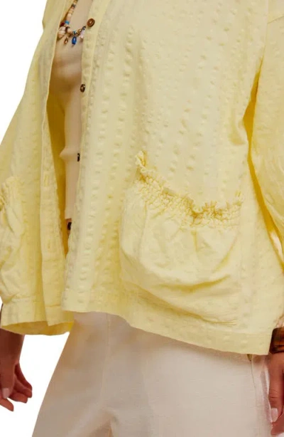 Free People Just Like Me Relaxed Fit Cotton Seersucker Button-up Shirt In Yellow