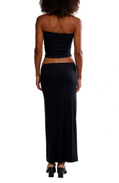 Free People Good Feels Tube Top & Maxi Skirt Set In Black